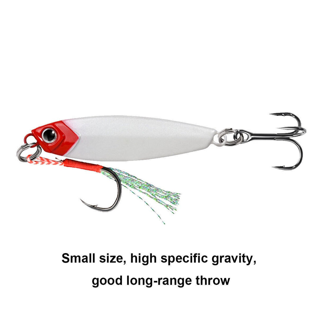10X 25g Spinner Lure Mackerel Bass Cod Pike Sequins Sea Fishing Treble Hooks