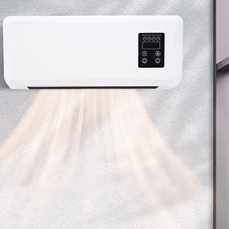 2in1 Wall Mounted  Natural  Air Conditioner Fan Heater Remote Control NEW