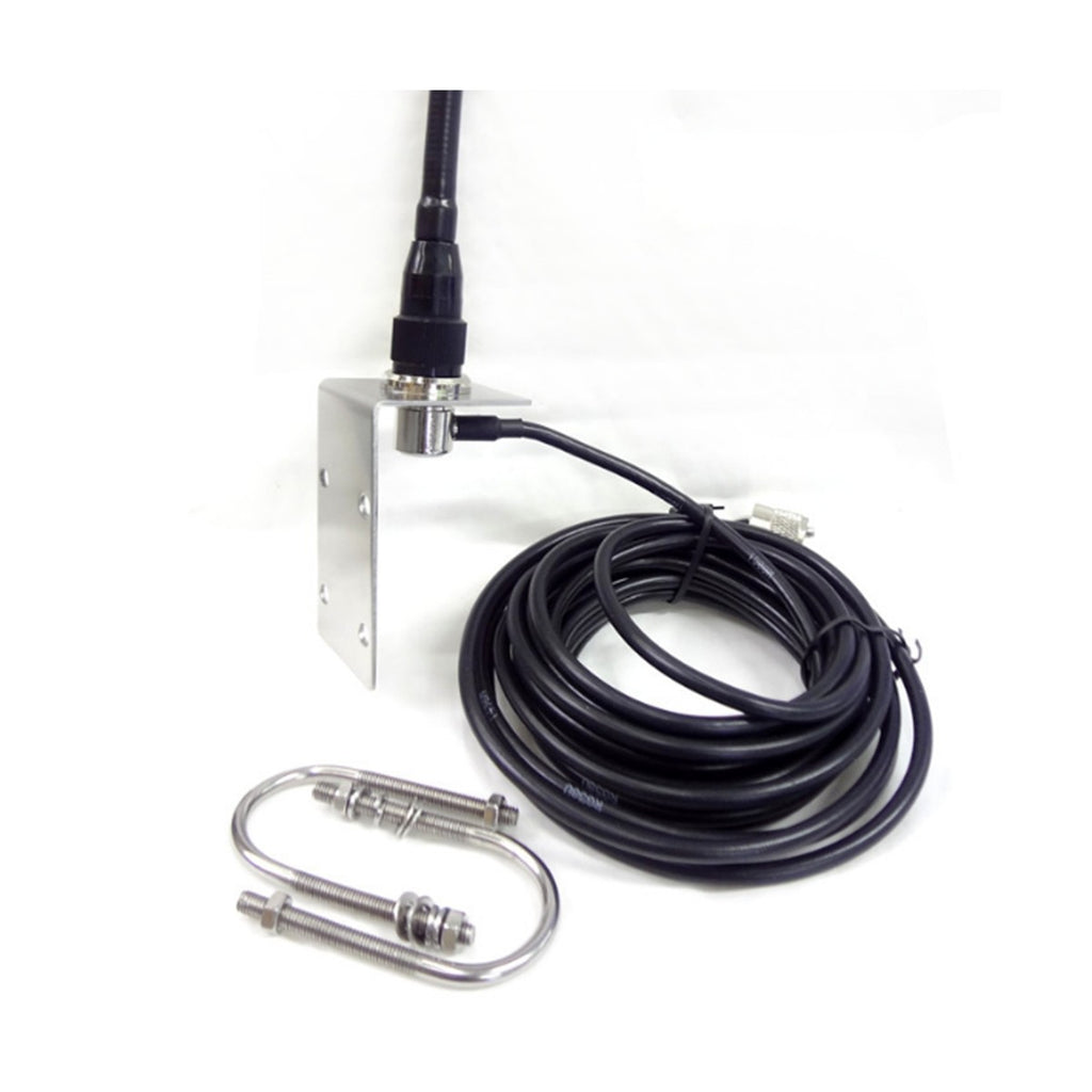156-163Mhz VHF Marine Antenna Rubber Mast Aerial & 5M RG-58 Cable
