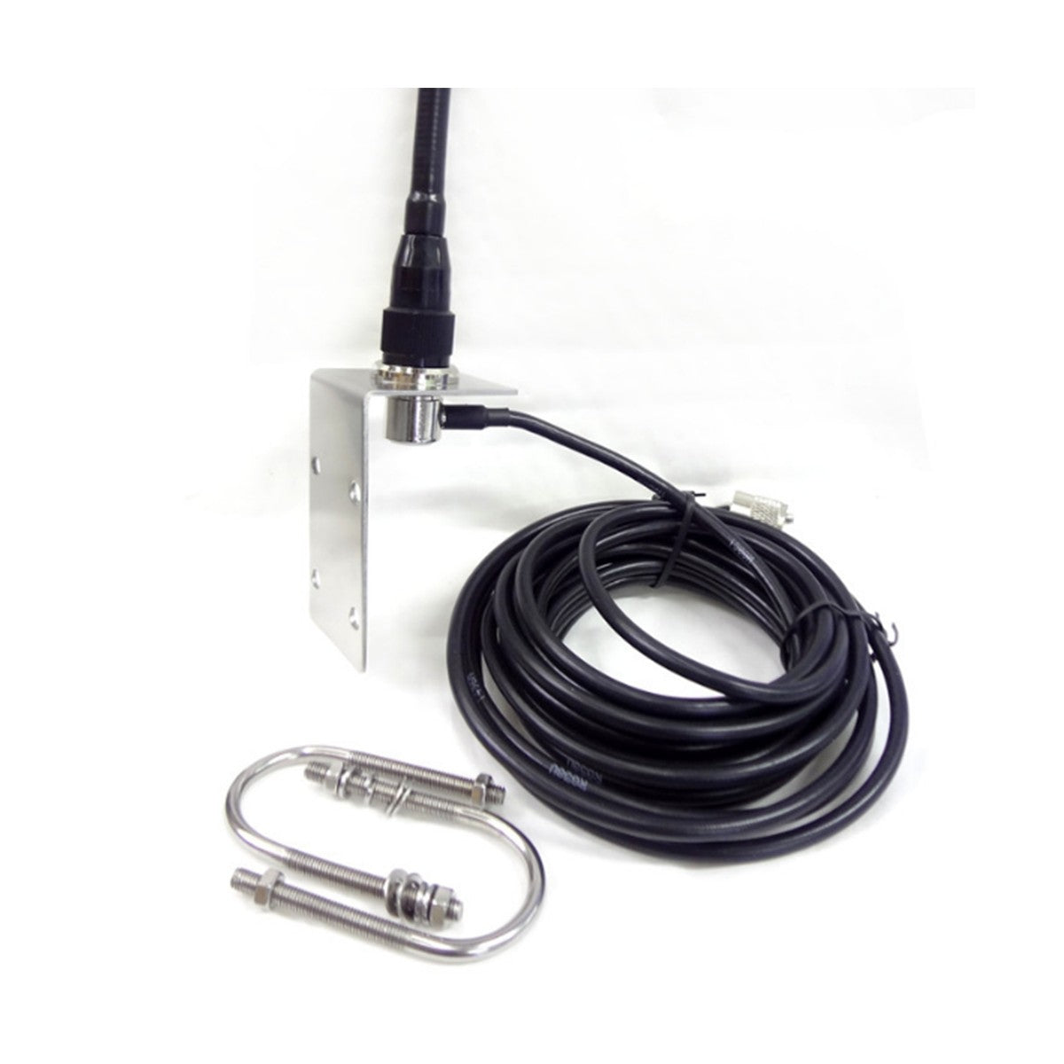 156-163Mhz VHF Marine Antenna Rubber Mast Aerial & 5M RG-58 Cable
