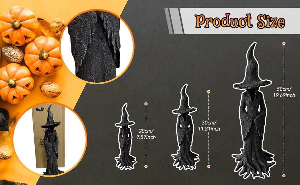 Halloween Witch Statue Standing Resin Sculpture for Entertainment Home Party.*