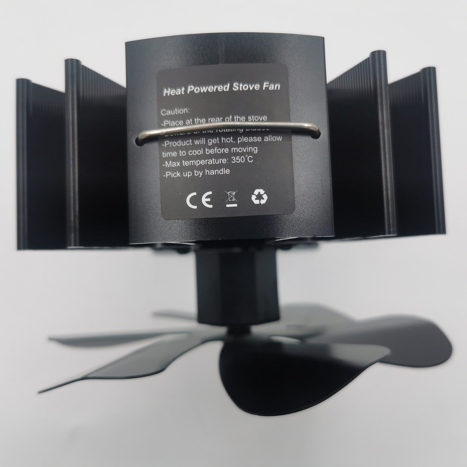 Heat Powered Stove Fan Wood/Log Burner Fan with 6 Blades for Fireplaces