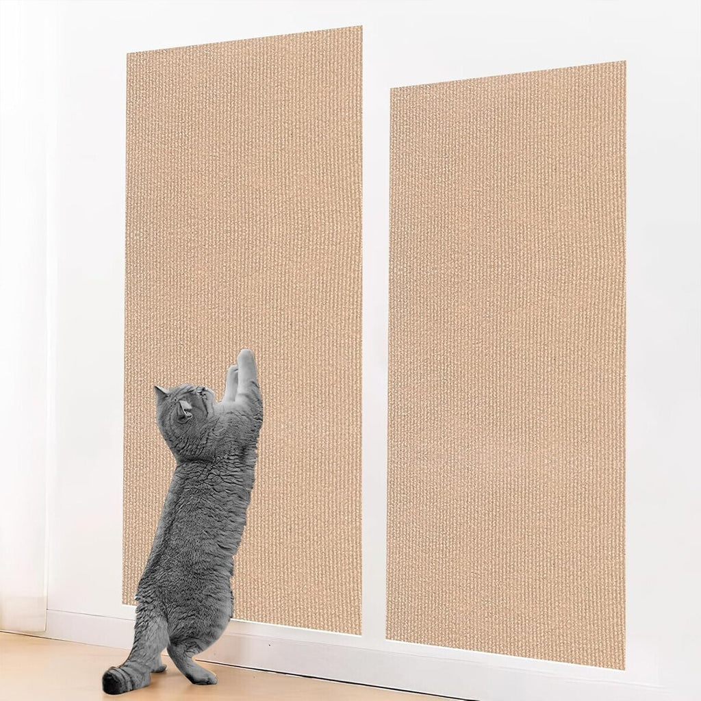 Self Adhesive Pet Cat Scratching Mat Antislip Play Protection Claw Scratcher Pad