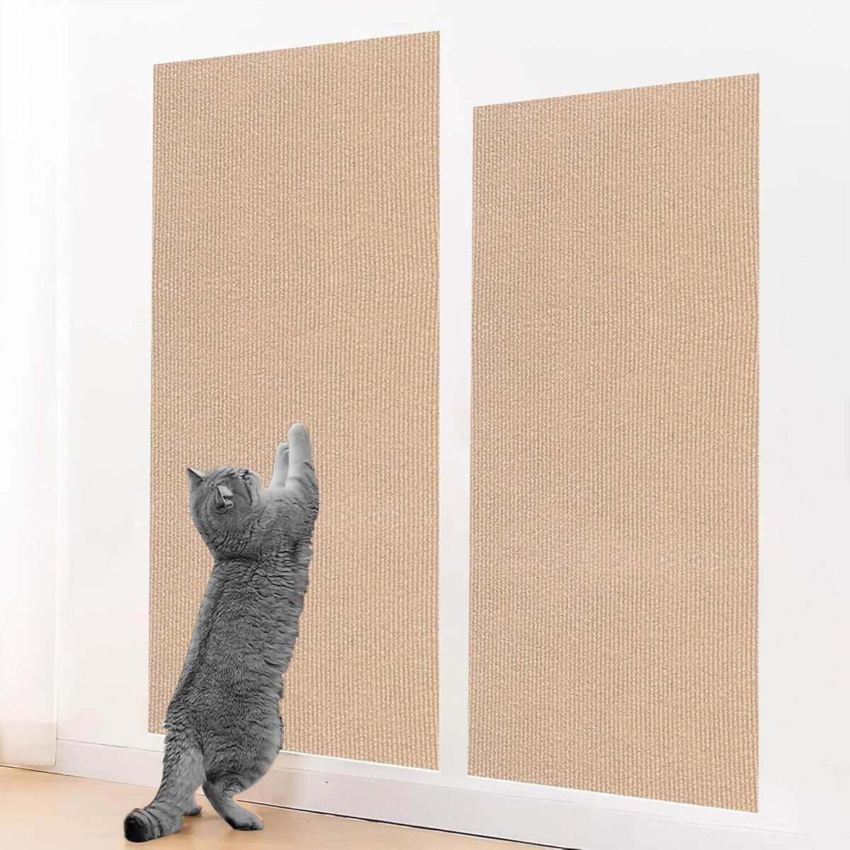 Self Adhesive Pet Cat Scratching Mat Antislip Play Protection Claw Scratcher Pad