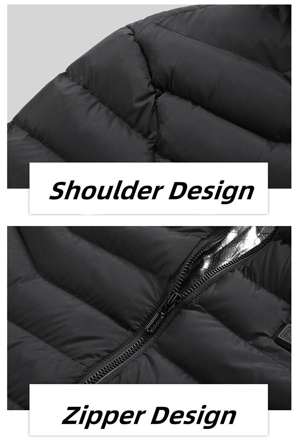Men 21 Areas Heated Jacket USB Electric Heating Vest Winter Outdoor Warm Coat
