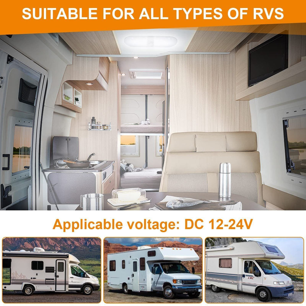 12V dimmable ceiling light with switch caravan for RV truck Motorhome lamps LED