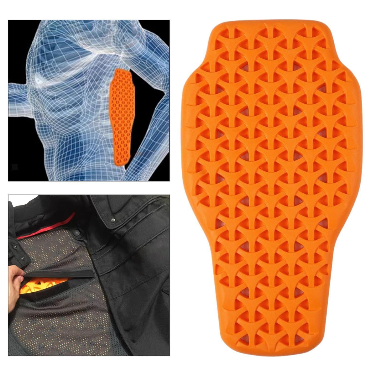 Motorcycle Back Protector Detachable Motorcycle Jacket Replacement PU Dorsal