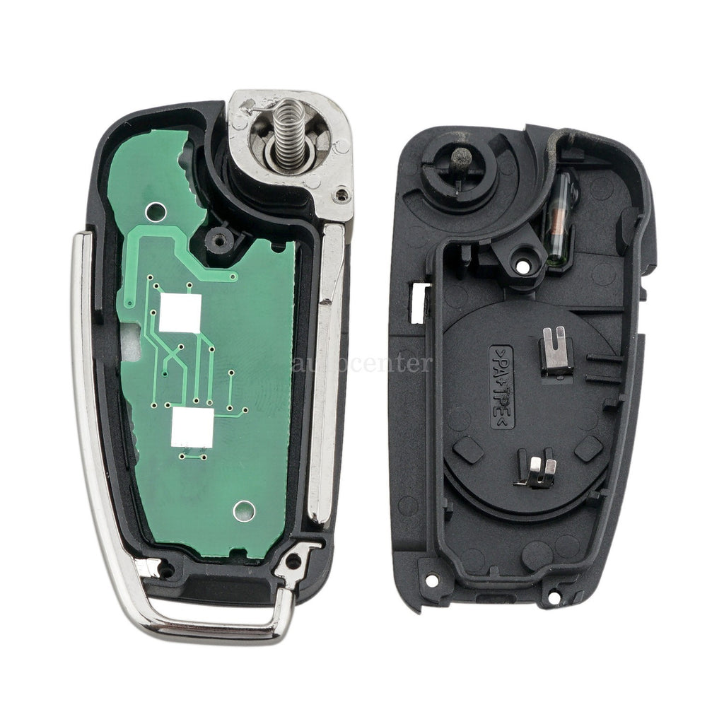 434MHz 3 Button Remote Flip Key Car Fob For AUDI A3 A4 TT ID48 Chip 8P0837220D