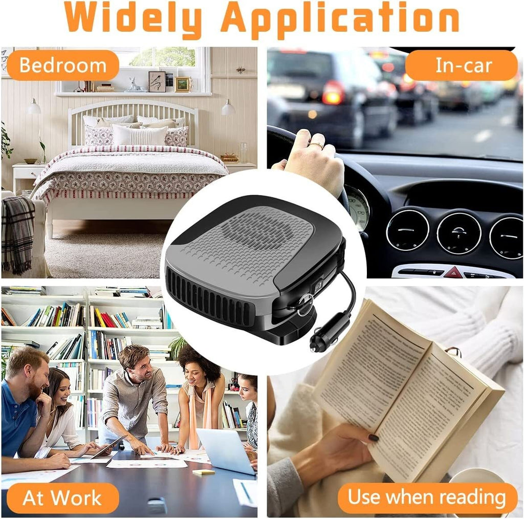 Portable DC 12V Electric Car Heater Heating Fan Defogger Defroster Demister