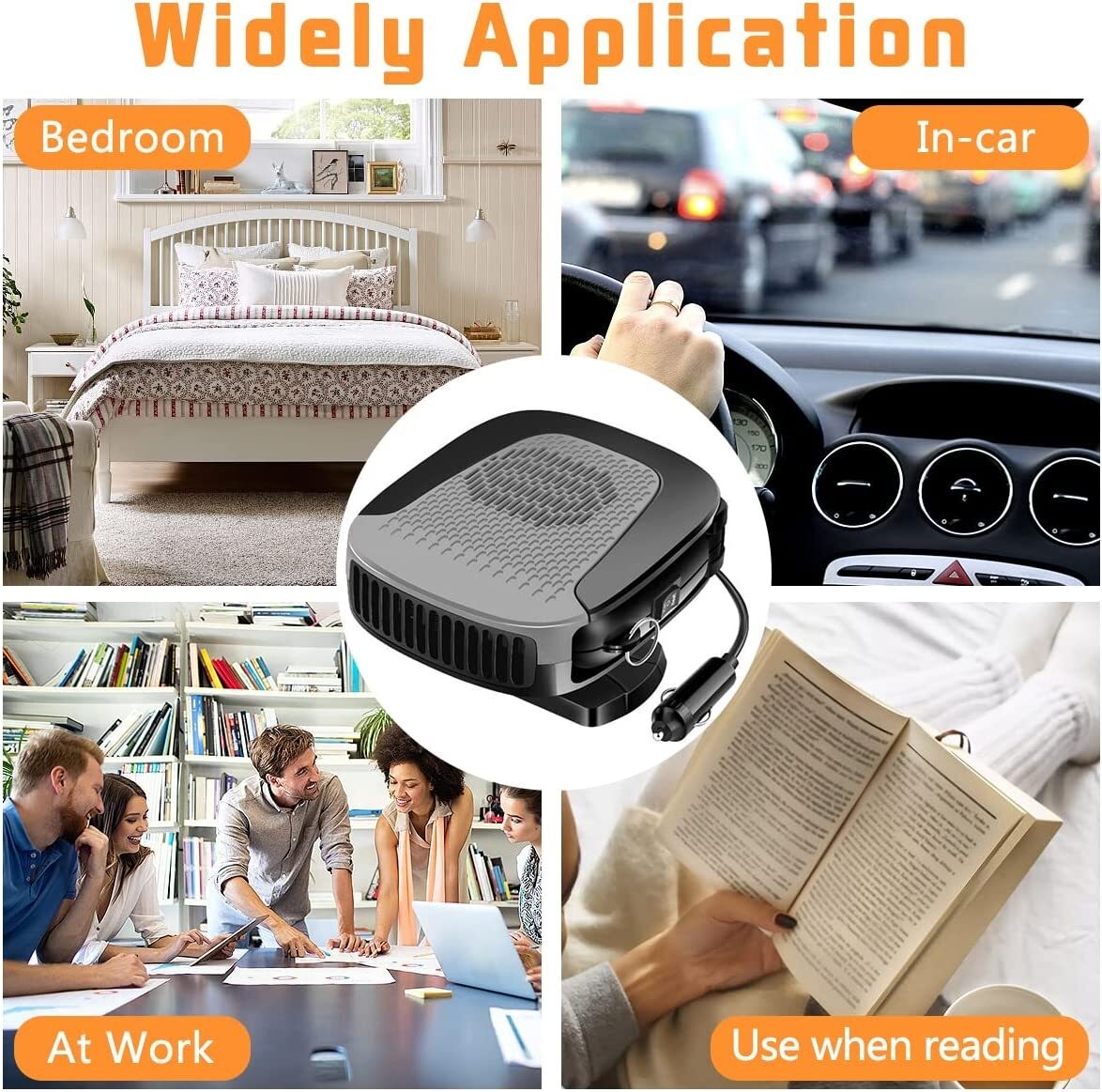 Portable DC 12V Electric Car Heater Heating Fan Defogger Defroster Demister