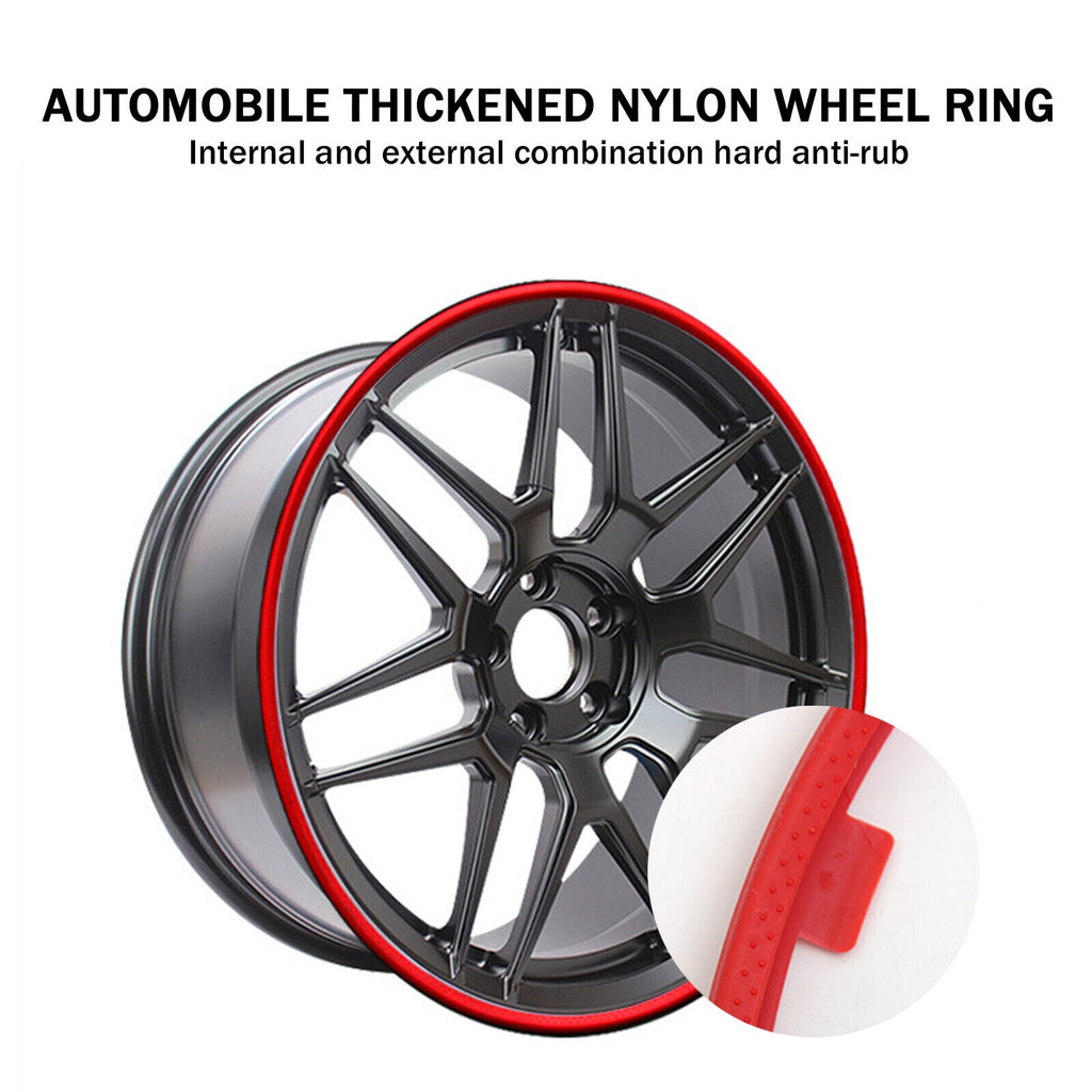 4Pcs Kit 16-20 Inch Car Wheel Hub Rim Trim Tire Ring Guard Strip Protector