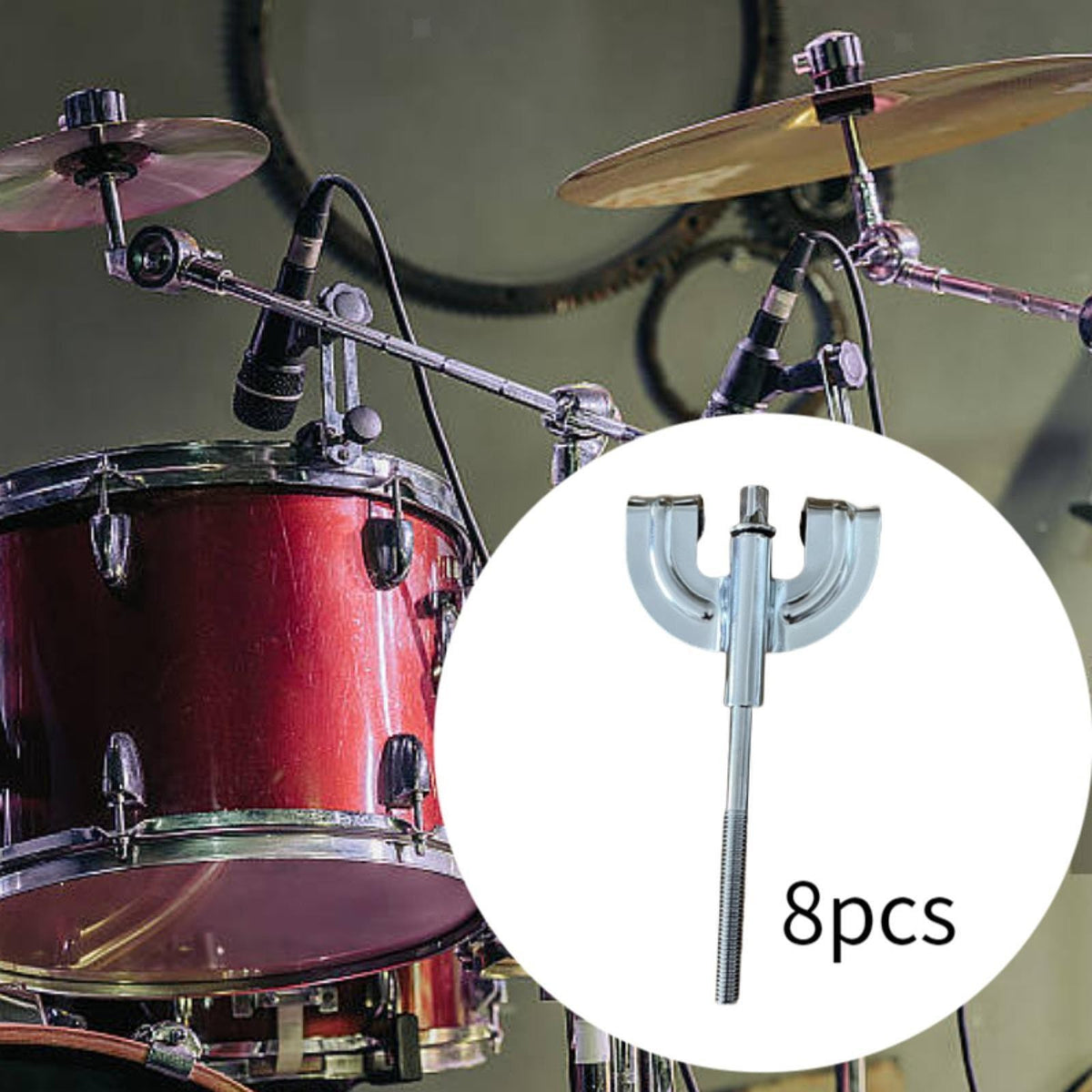8Pcs Bass Drum Claws Hardware Drum Set Percussion Instrument Accessories