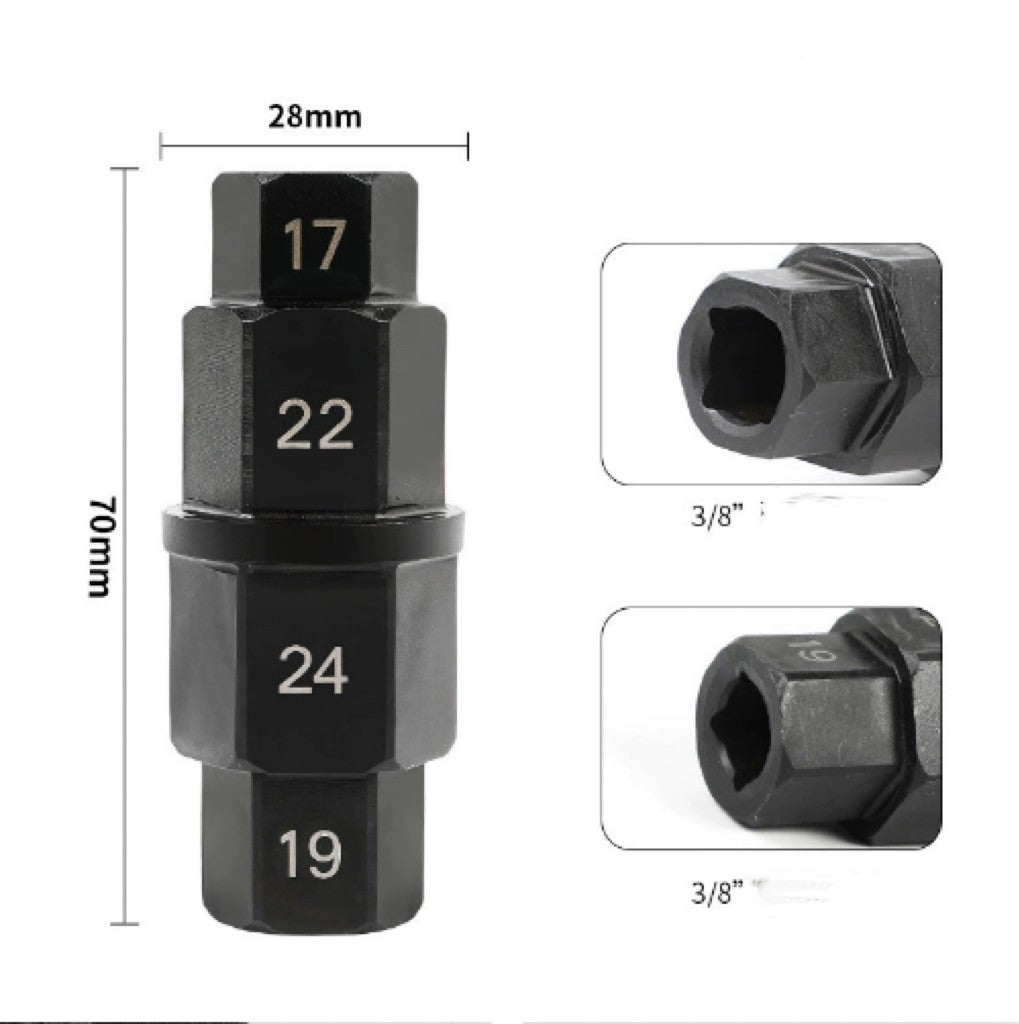 Motorcycle Spindle Key Motorbike Bike Front Wheel Removal Tool 17 19 22 24mm