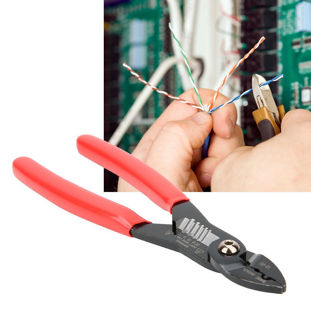 7in Crimping Pliers Wire Stripper Electrical Cable Stripping Hand Tool