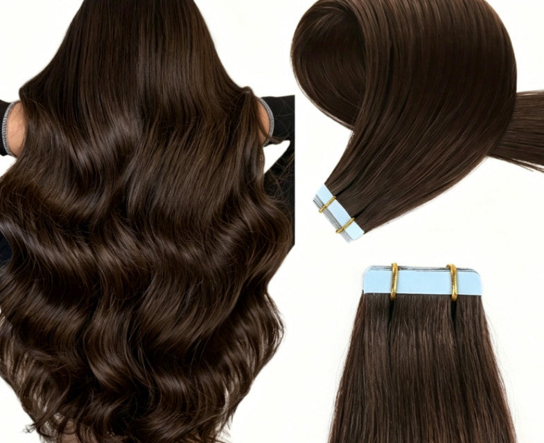 Double Weft Hair Extensions Human Hair Weave Thick Weft Real Remy Full Head 100g