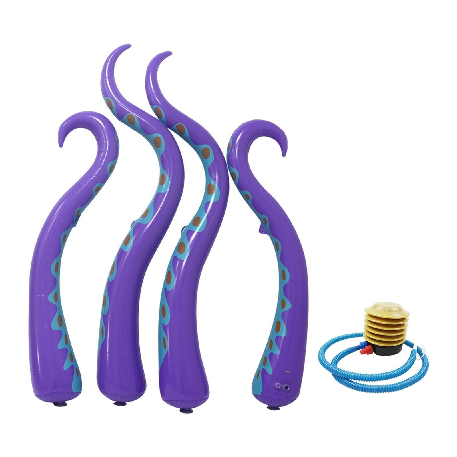Set of 4 Inflatable Octopus Tentacles for Halloween Window Decoration