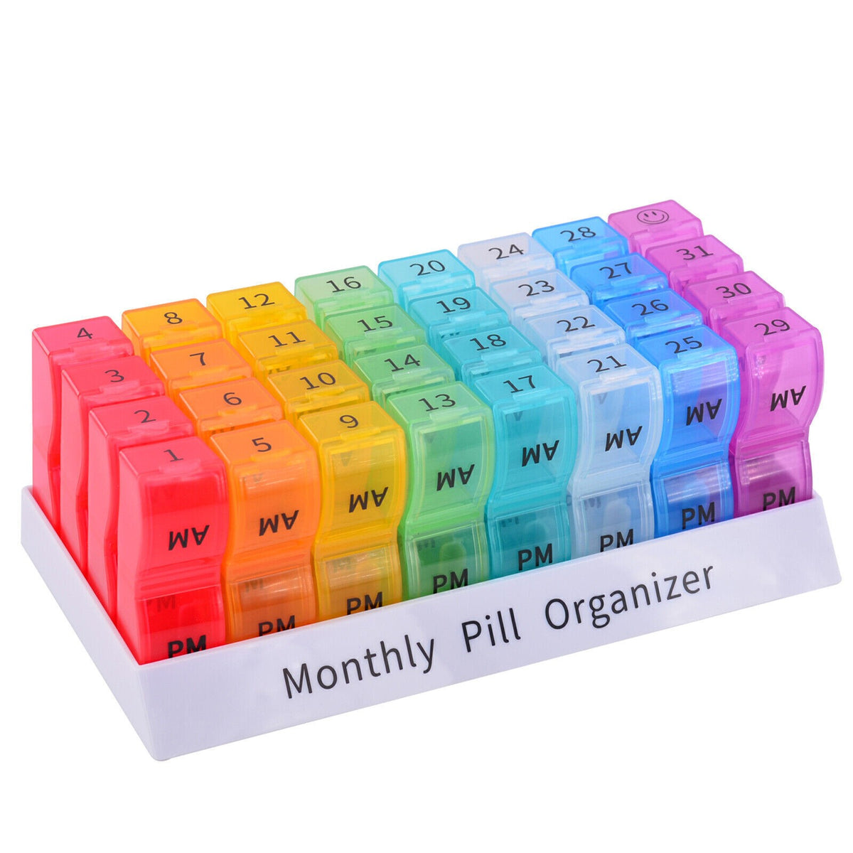 31 Day Pill Box Tablet Medicine Organiser Dispenser Monthly Daily Storage Case