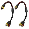 1 Male to 2 x Female PRO 20cm RCA PHONO Y SPLITTER CABLE *2