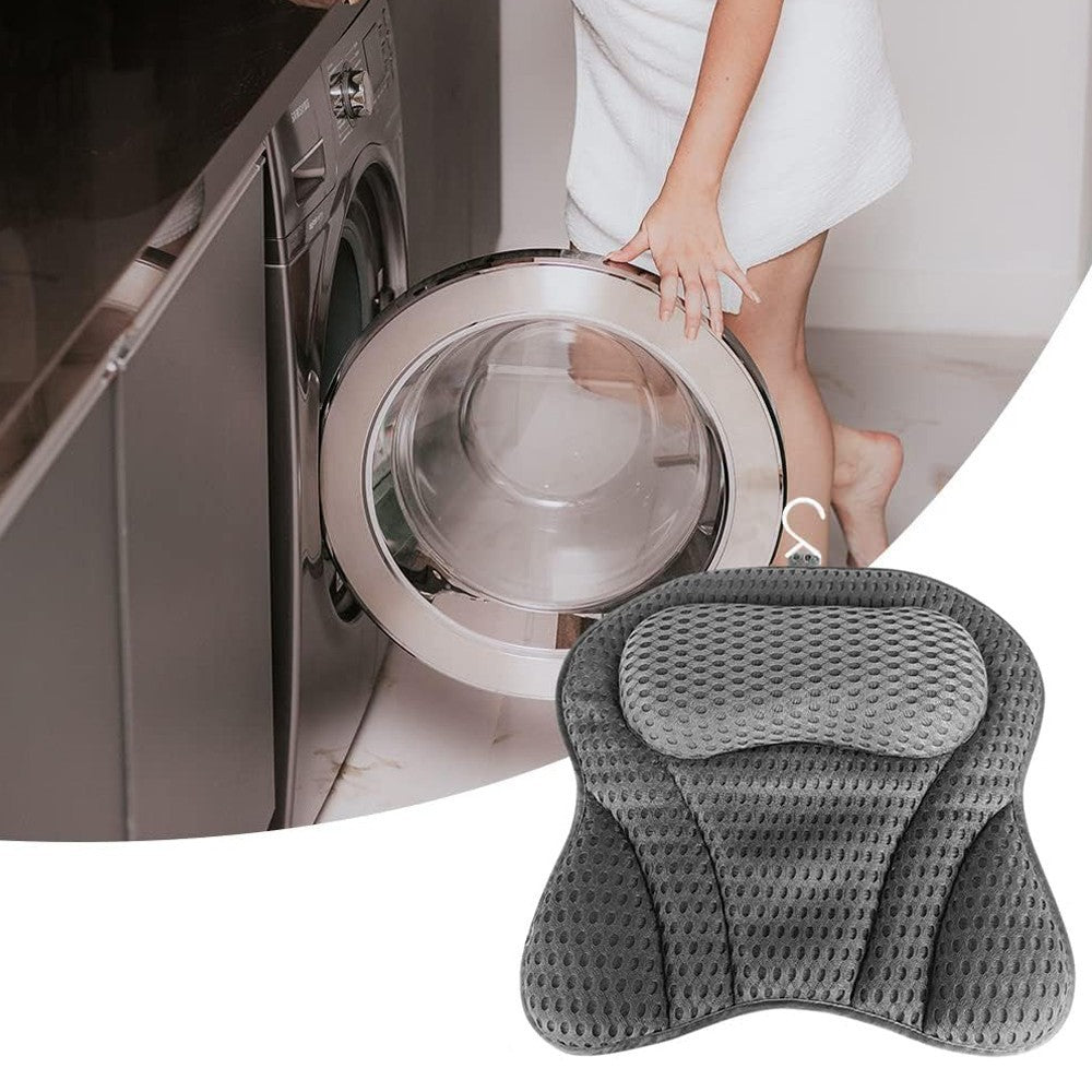 Bath Pillow Luxury Waterproof Home Spa Ani-Slip Comfort Bathtub Headrest Cushion