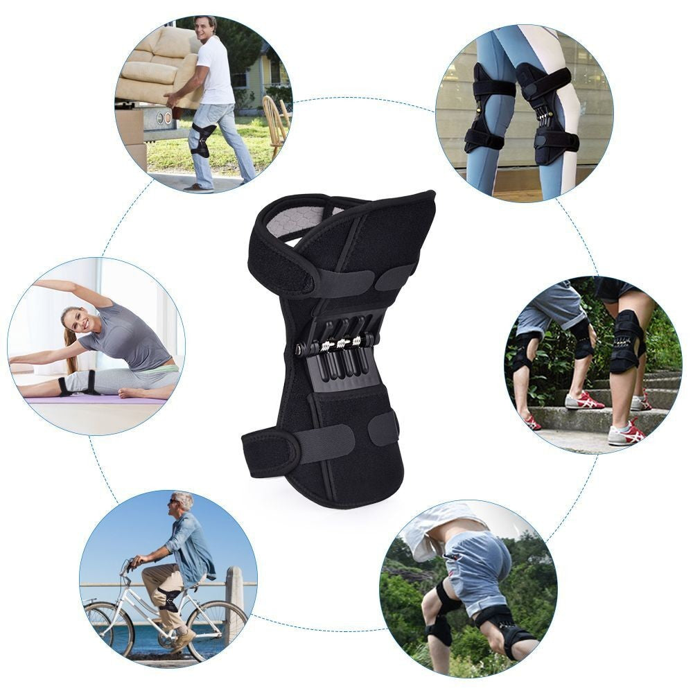 1Pc Knee Stabilizer Pad Spring Force Protection  Booster Leg Power Brace Support