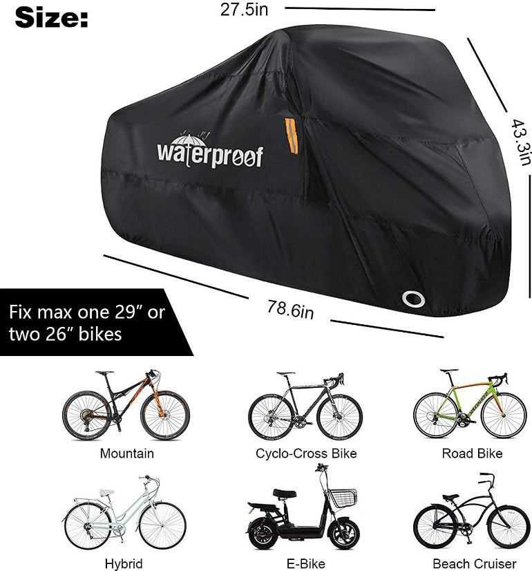 Waterproof Mountain Bike Bicycle Cover Heavy Duty Outdoor Protector 200*70*110cm