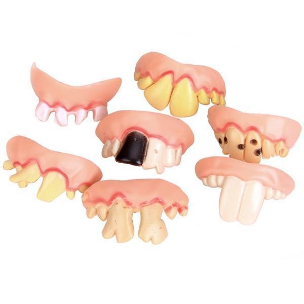 5x Novelty Rubber Ugly False Teeth Costume Party  Dress Up Props