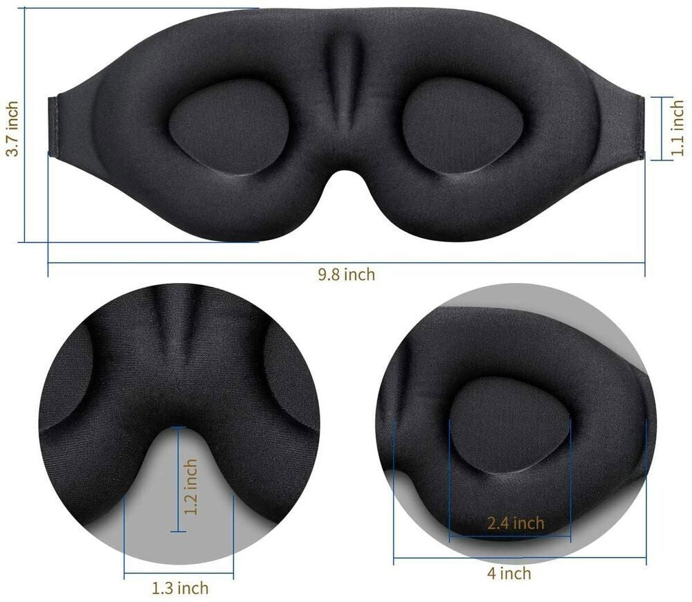 New 3D Contoured Cup Sleep Eye Mask Soft Blindfold Light Blocking Sleeping Mask