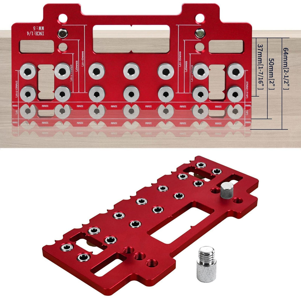 Pocket Hole Jig Pitch Punch Hole Locator Shelf Pin Drilling Guide for Woodwork