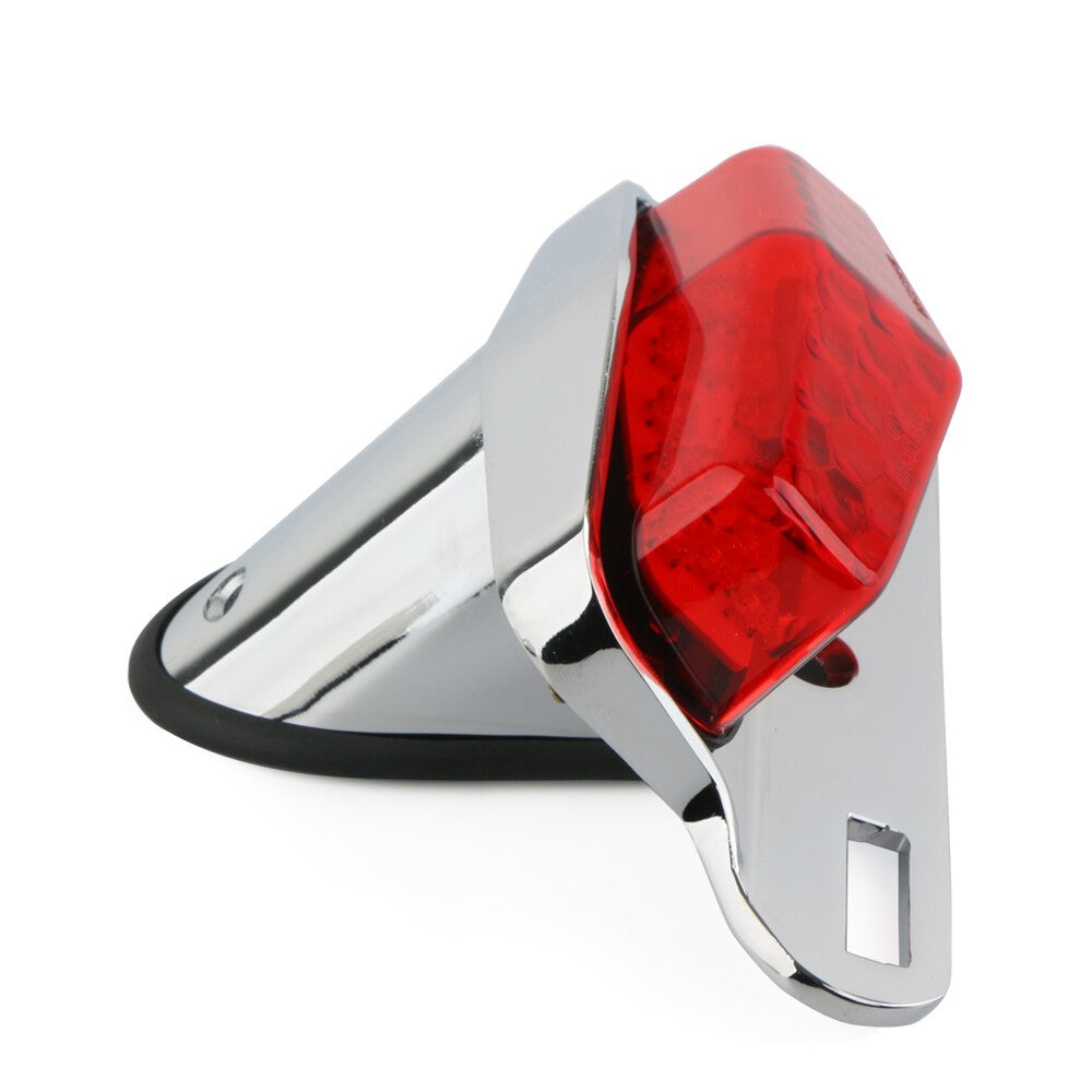 Motorcycle Motorbike Tail Light LED Brake Rear Light License Plate Lamp 12V RED