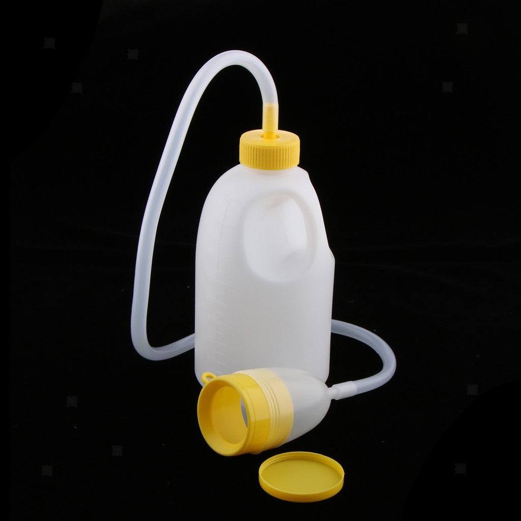 1700ml Reusable Male Bed Pee Urinal Bottle Night Drainage Container Set