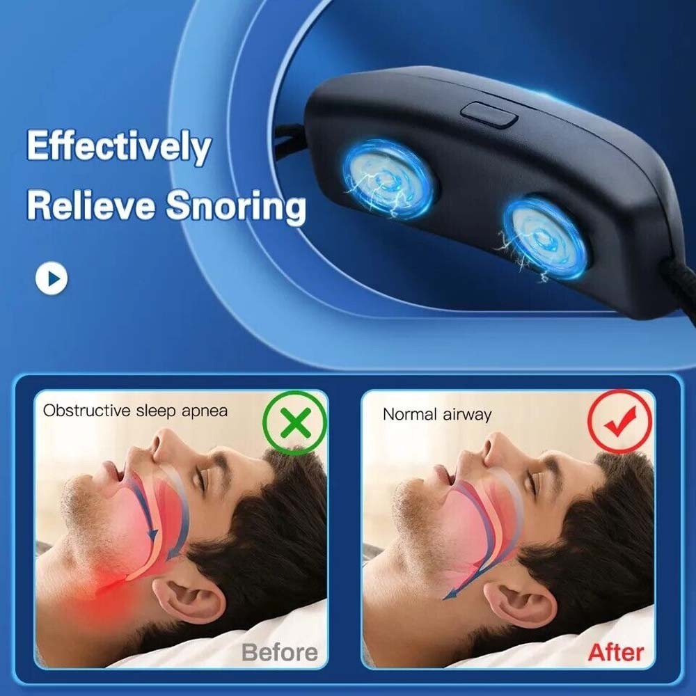 New Smart Snoring Stopper Sleep Aid Anti Snoring Chin Device Muscle Tightening