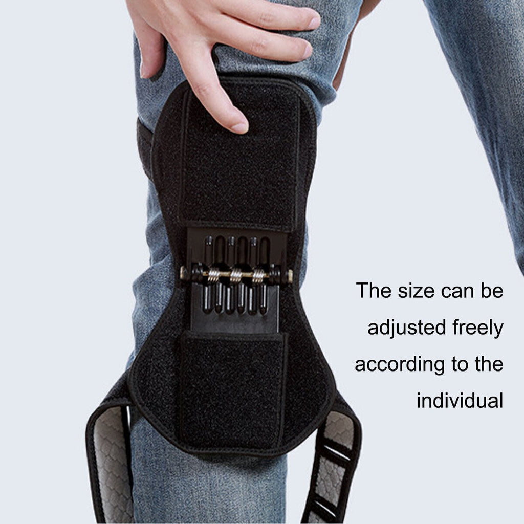 2pcs Power Lift Joint Support Knee Brace Pad Rebound Spring Force Leg