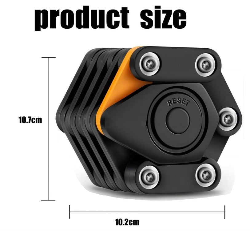Titanguard Pro Bike Lock Titan Guard Foldable Chain Lock Heavy 4 Digit Code