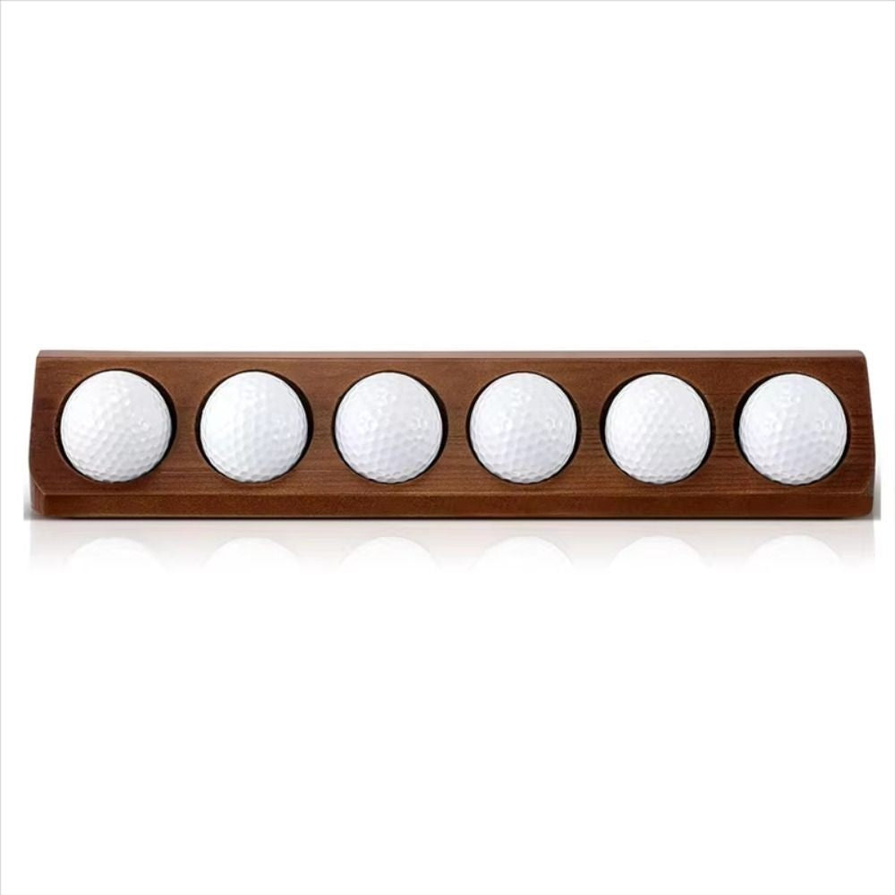 Wooden Golf Ball Display Case 6 Grids Can Wall Mount Golf Ball Stand Holder