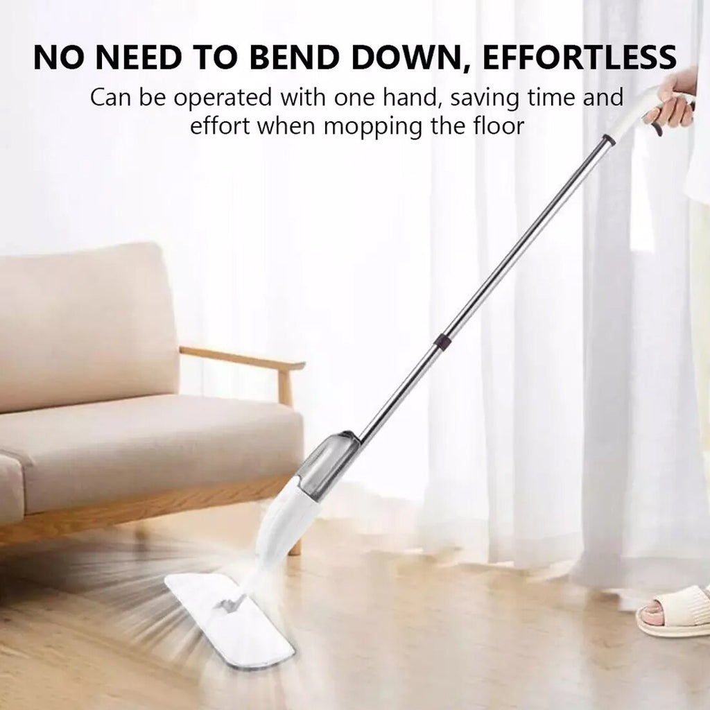 Spray Mop for Floor Cleaning 5 Reusable Microfibre Pads 350ml Water Bottle Tank