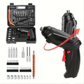 47PCS Cordless Electric Screwdriver Rechargeable Kit Small Drill Driver Bits Set