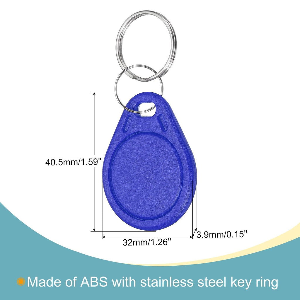 20Pcs RFID Key Fobs UID 13.56MHz Rewritable Proximity IC Smart Token Tag Blue
