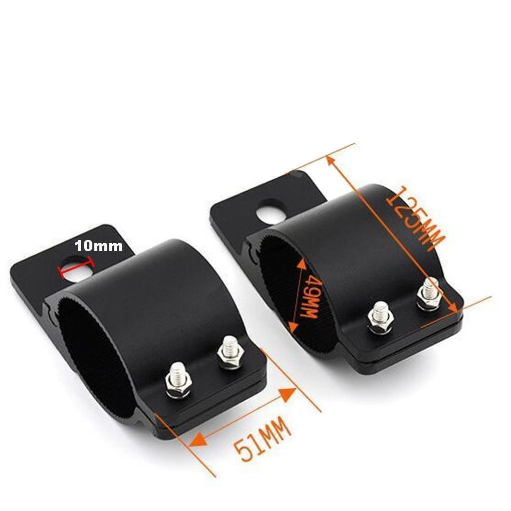 2x 60-65mm Tube Bull Roll Bar Antenna Spot Light Mount Bracket black UK