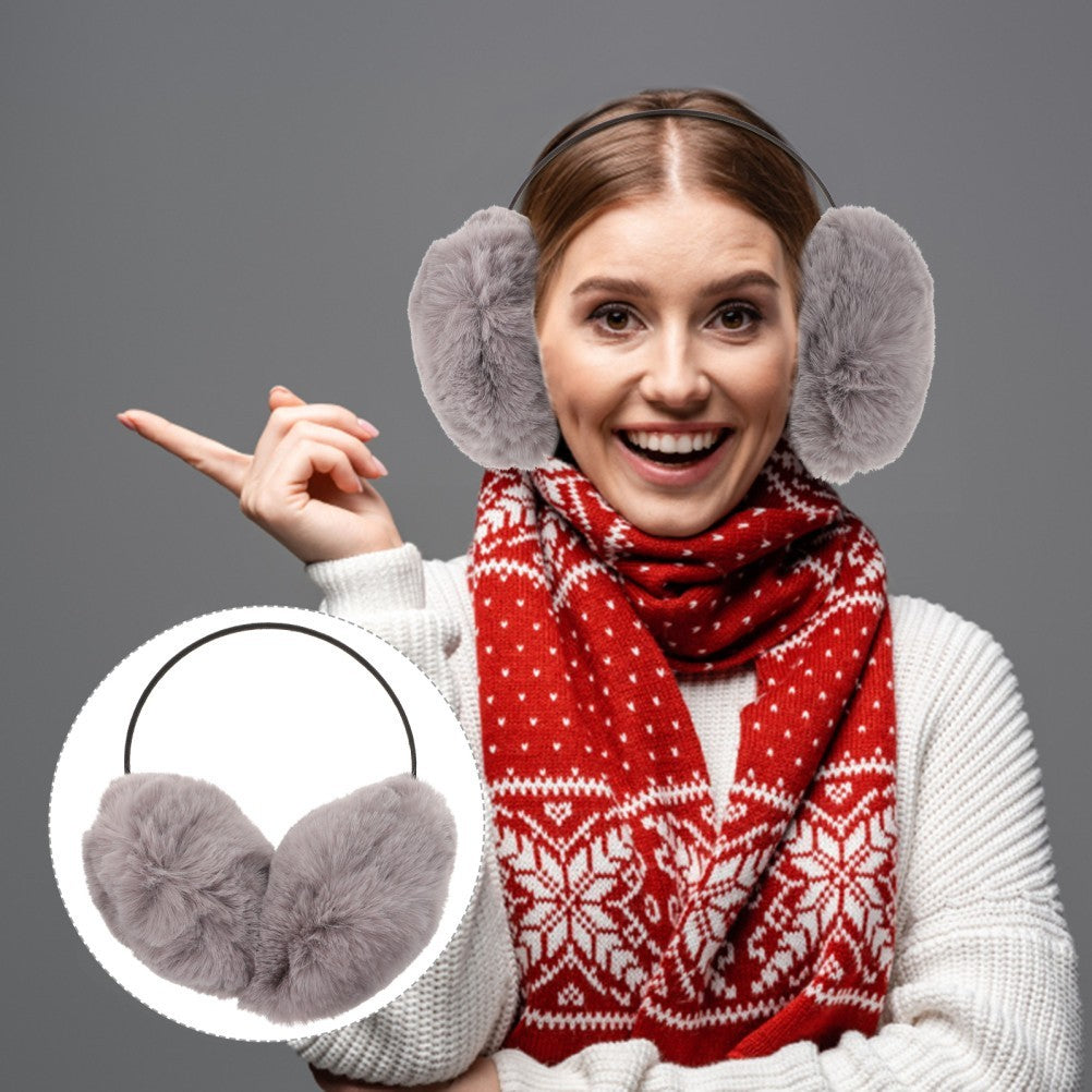Women Winter Ear Muff Faux Warm Earmuff Plush Ear Warmer Outdoor Cover