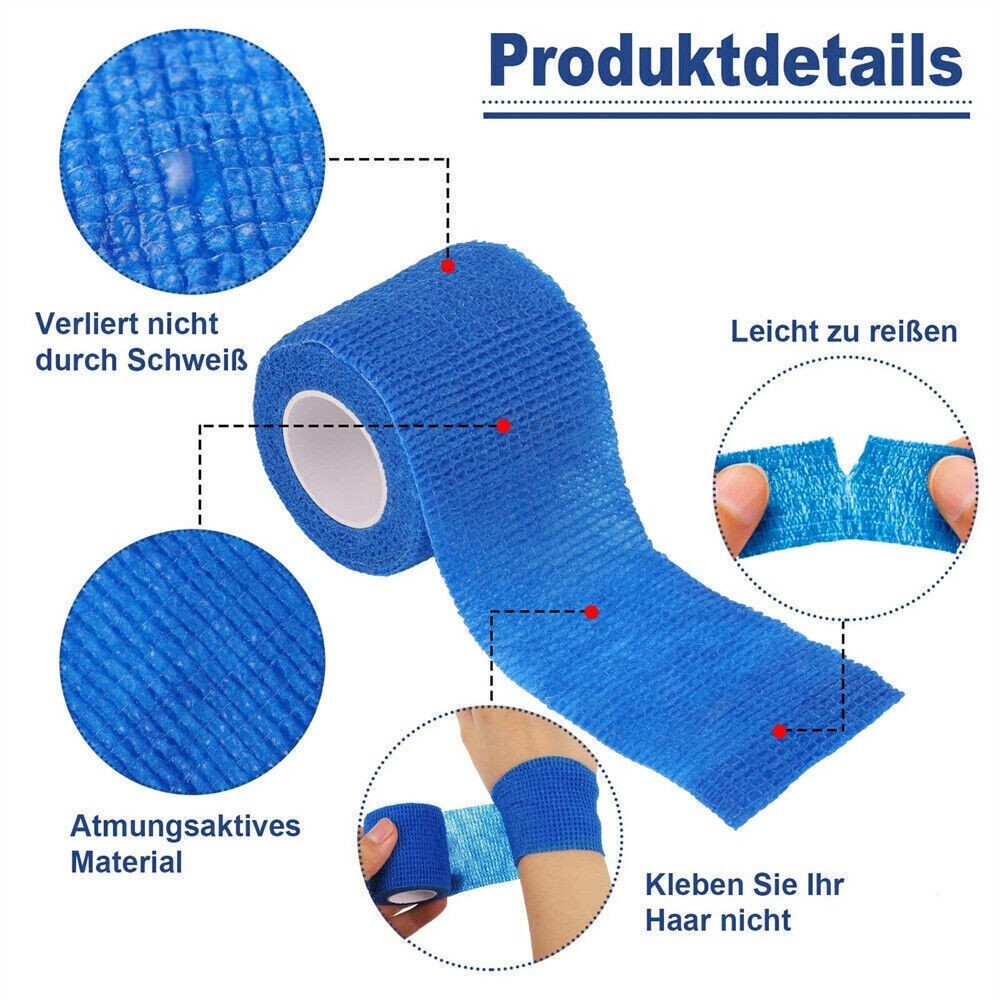Pets Vet Wrap Self-Adhesive Elastic Cohesive Dog Bandage Injury Wrap Tape Wrist