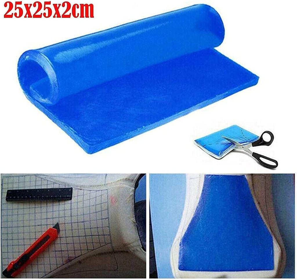 Motorcycle Seat Gel Pad Shock Absorption Mat Soft Cushion Blue (25x25x2cm) UK