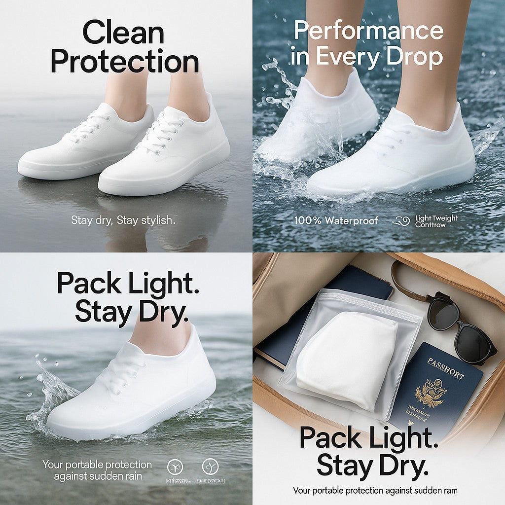 Waterproof Rain Shoe Covers – Non-Slip, Reusable Protective Outdoor Boot Covers