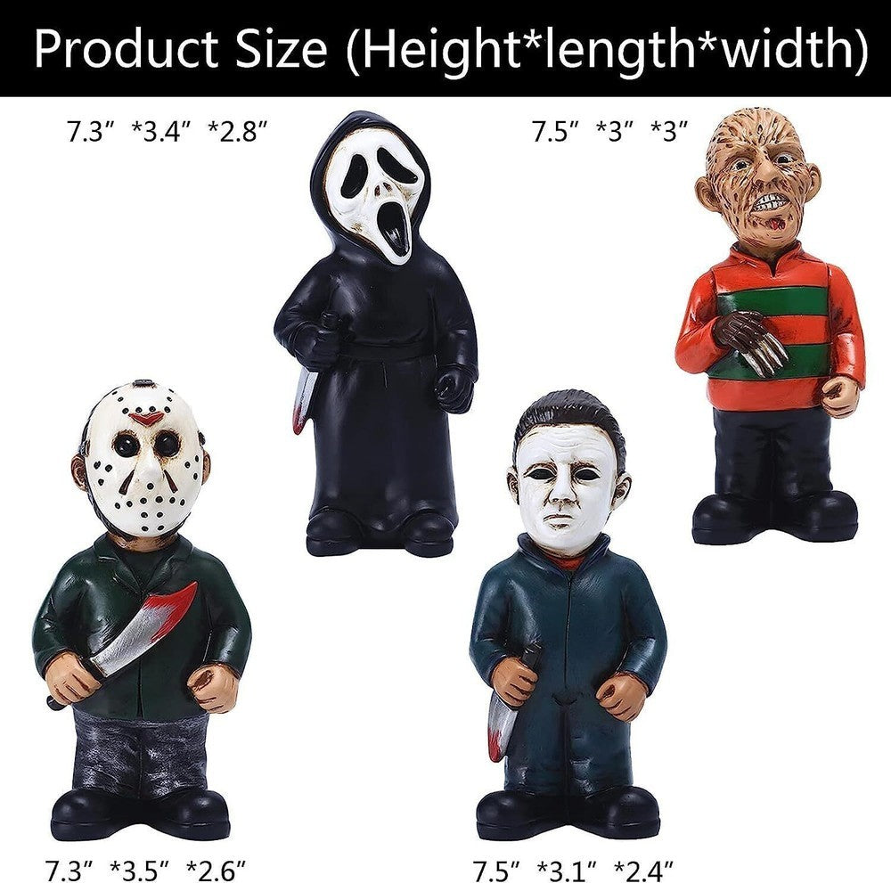 Horror Movie Garden Gnomes Nightmares Michael Myers Jason Statues Gift UK
