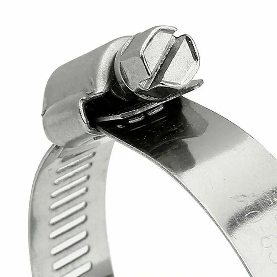 101x Assorted Stainless Steel Hose Clamp Kit With No Driver Jubilee Clips Set UK