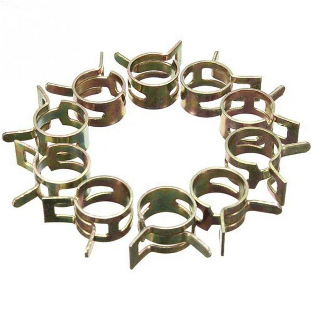 Spring Hose Clips/Clamps Fuel Air Gas Water Pipe Self Clamping 100Pcs GB