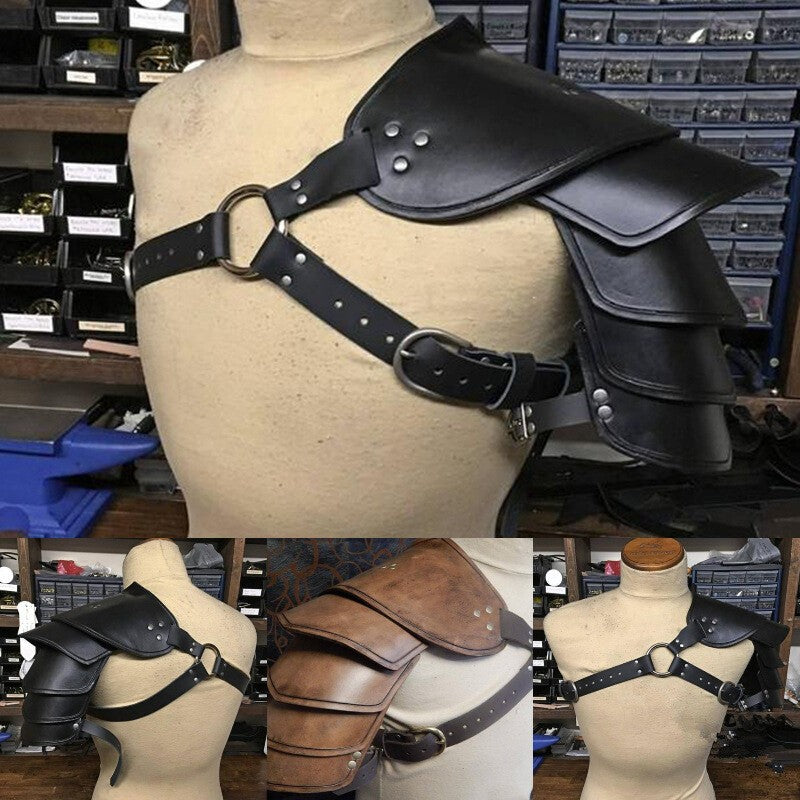 Medieval Single Shoulder Armor Gladiator Battle Knight Pauldrons Costume New