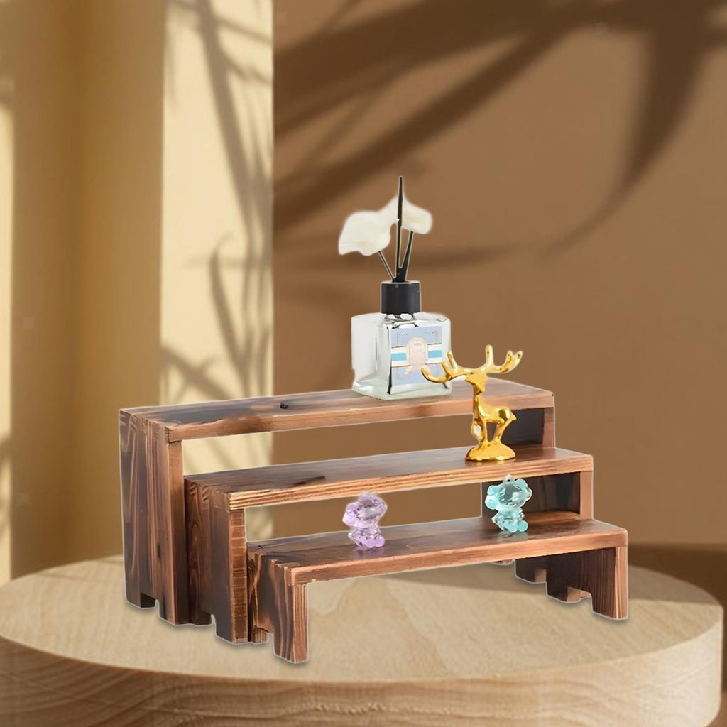 Wooden Tiered Riser Display Stand Dessert Table Display Set for Food Display