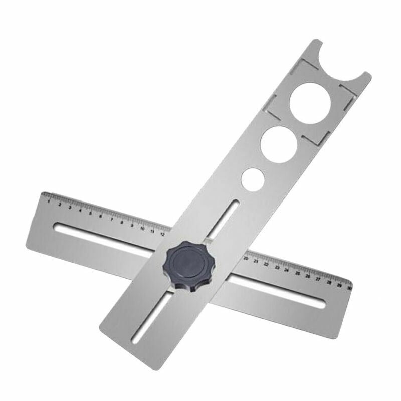 Stainless Steel Drill Guide Ruler Multi-functional Ceramic Tile Hole Locator