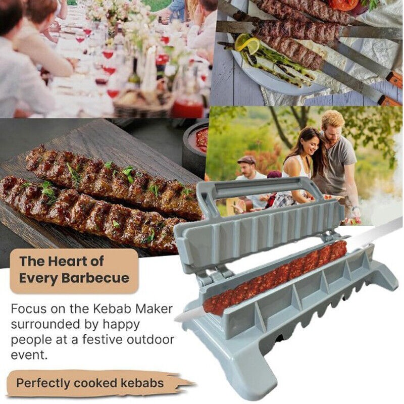 Manual Kebab Maker Turkey BBQ Meat Skewer Maker Outdoor Cooking Picnic Tool
