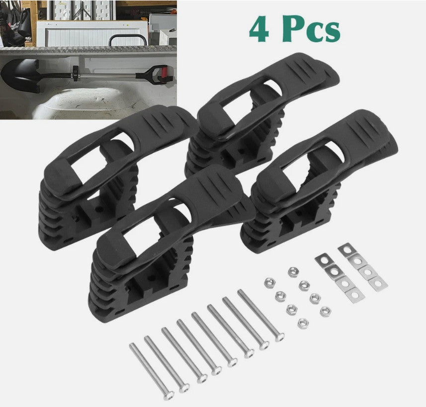 4Pcs 16mm-57mm Car Rubber Clamps Shovel Axe Holder Quick-Release Mount Brackets